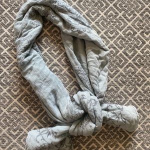 Anthropologie Scarf Aztec Blue With Paisley Pattrn